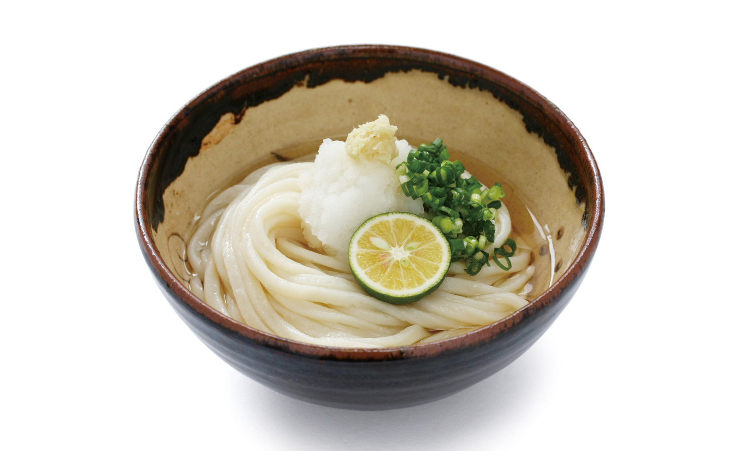 行列のできる店の冷やかけうどん