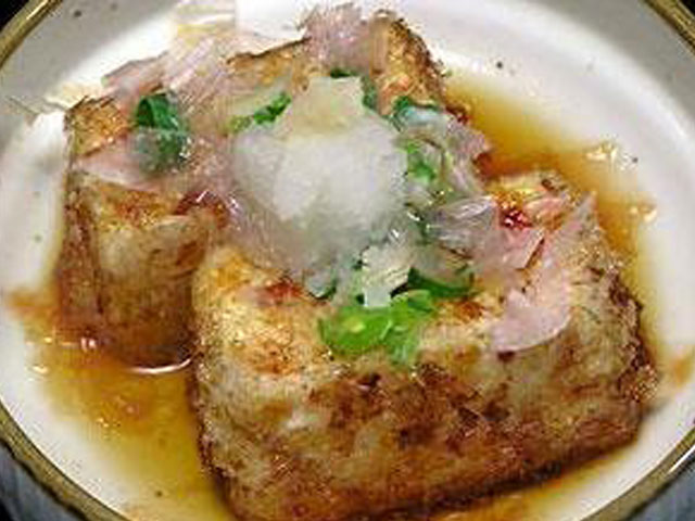 豆腐のおかか揚げ
