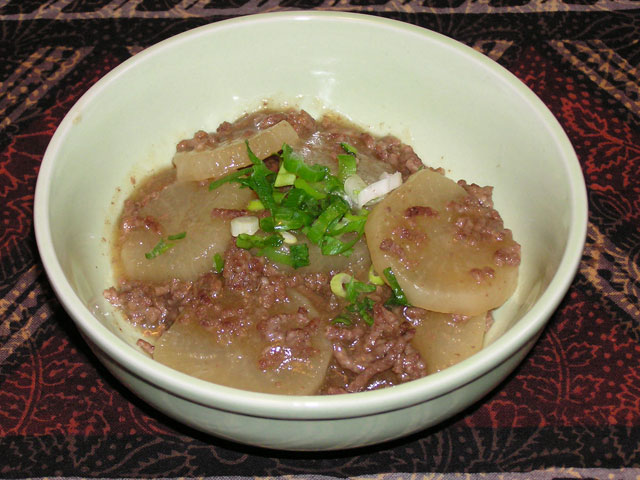 大根のそぼろあん